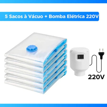 Kit Compact Premium – Saco a Vácuo + Bomba Elétrica