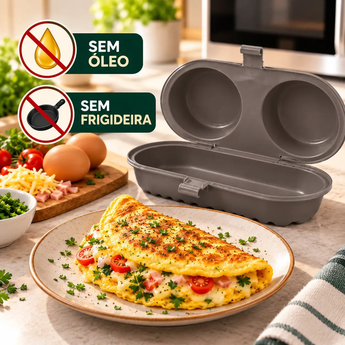 Omeleteira Para Micro-Ondas | Frete Grátis