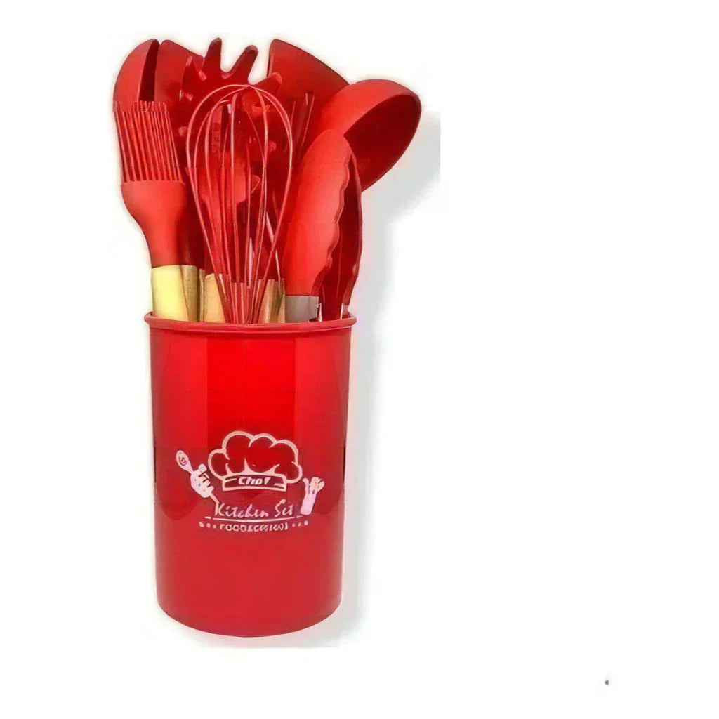 Kit Utensílios de Cozinha em Silicone