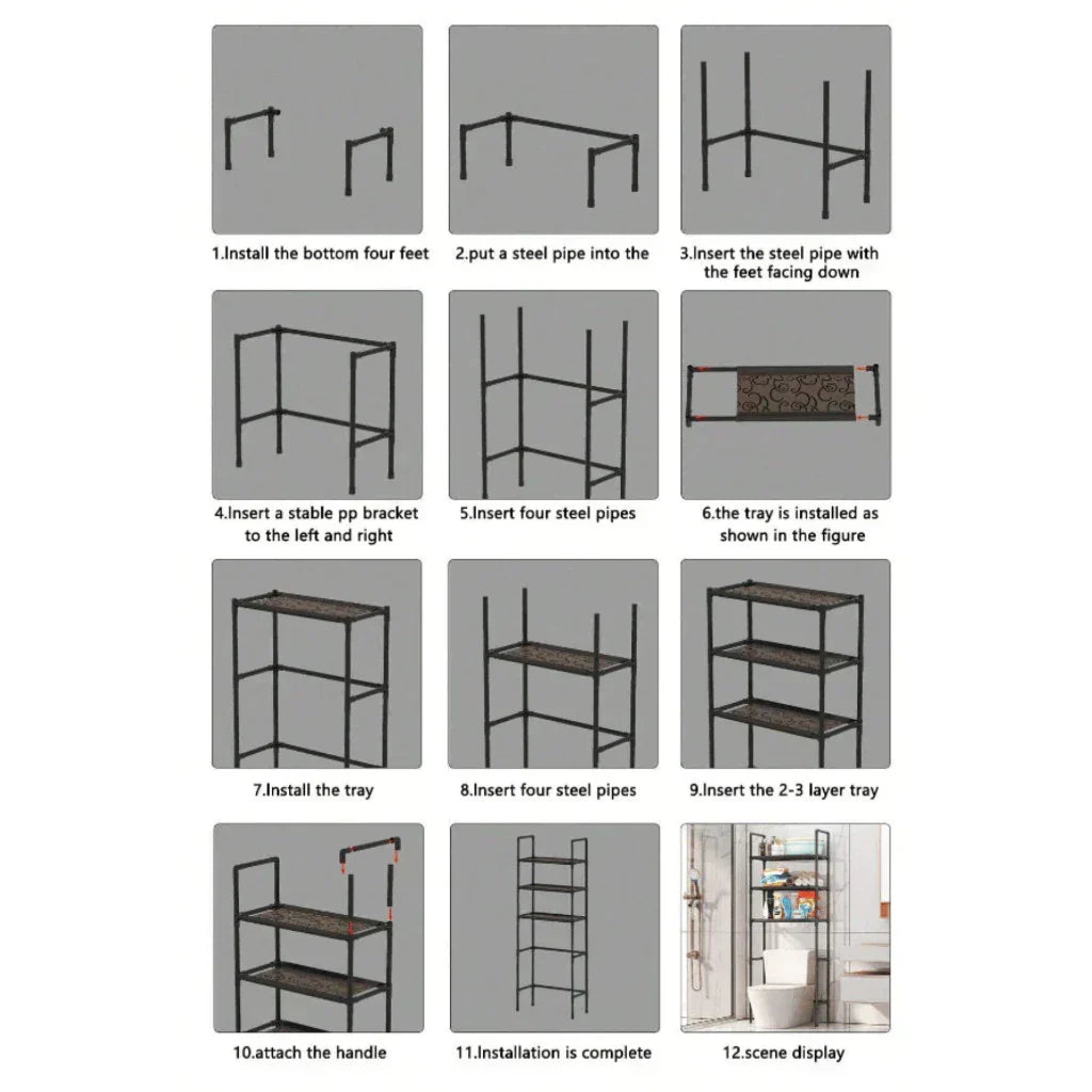 Rack para Banheiro com Prateleiras